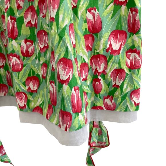 Vintage 90s Girls Tea Party Dress Baby Doll Collar Tulip Easter Dress Girl 6X - Picture 5 of 12